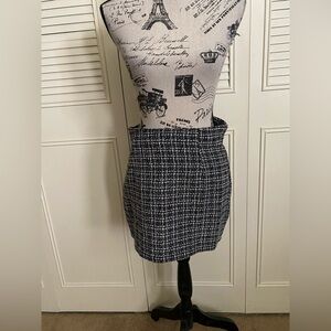 Shein unity high waist plaid tweed skirt
